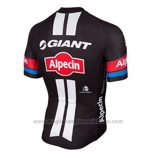 2016 Abbigliamento Ciclismo Giant Alpecin Nero e Rosso Manica Corta e Salopette